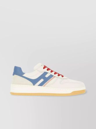 Hogan leather and suede low-top sneakers