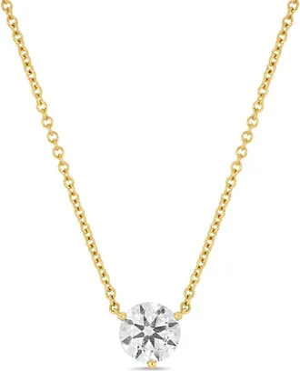 Bony Levy Prong Set Diamond Solitaire Necklace (Online Trunk Show) in 18K Yellow Gold at Nordstrom, Size 18
