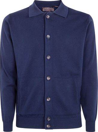 FILIPPO DE LAURENTIIS Polo Neck Long Sleeves Cardigan