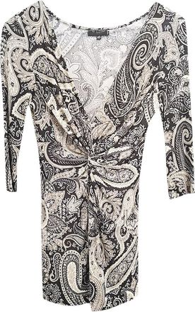 Etro paisley-print ruched-waist dress Size XS