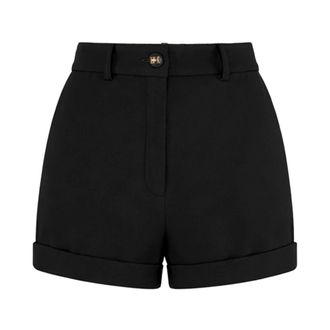 Elisabetta Franchi Shorts in lightweight crepe - female - Elisabetta Franchi - Short Shorts - Black - L - Shorts