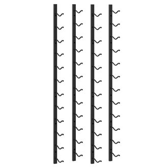 vidaXL Vidaxl - Botelleros De Pared Para 12 Botellas Hierro Negro 2 Unidades