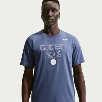 Nike Paris Saint-Germain Nike Mens Soccer T-Shirt in Blue | IB4098-491