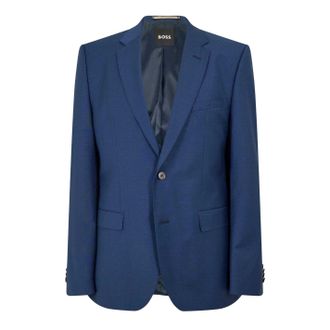HUGO BOSS Herenjasje met &eacute;&eacute;n rij knopen, kleur Jasper (Blauw)