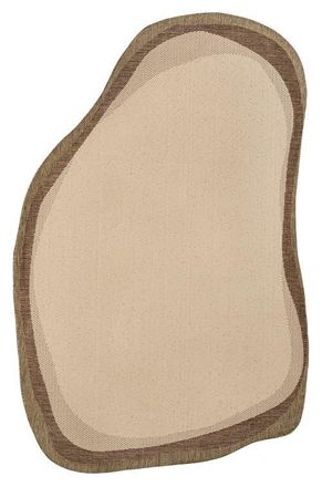 Jonathan Y Designs Wyatt Modern Rustic Abstract Indoor/Outdoor Shaped Area Rug in Beige/brown at Nordstrom, Size 8Ft 0In X 10Ft 0In