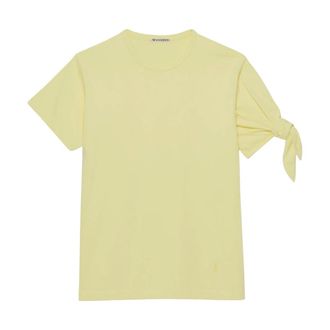 J.W.Anderson T-Shirts, male, Yellow, Size: L Knotted Sleeve T-Shirt