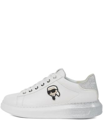 Karl Lagerfeld Kapri glitter-appliqu&eacute; sneakers - White