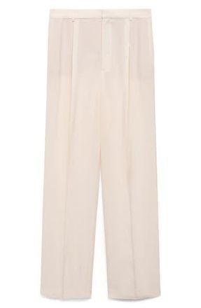 Mango Straight Leg Suit Pants in Vanilla at Nordstrom Rack, Size 10