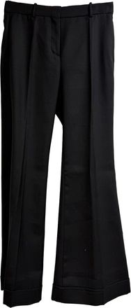 Victoria Beckham Flared Trousers in Black Polyester