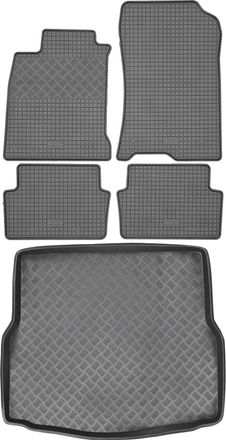 OEM Juego De Alfombrillas De Goma Para Renault Laguna Iii Hatchback (2007-2015) + Alfombrilla Para El Maletero