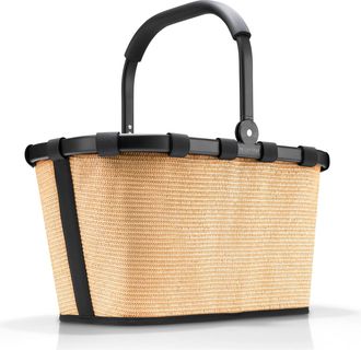 Reisenthel Einkaufskorb REISENTHEL Carrybag, Damen, beige (beige, schwarz), Polyester, Einkaufsk&ouml;rbe Einkaufskorb, Aus recyceltem Material