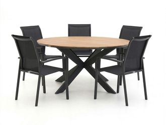 Bellagio la vita attrattiva Forza Centallo/Fidenza &oslash;149cm dining tuinset 6-delig stapelbaar