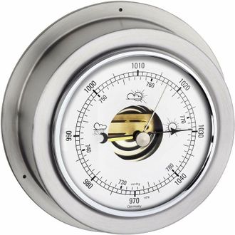 TFA Dostmann Tfa Dostmann - Maritim - Barometro analogico 29.4024.54.B, previsioni Meteo, Argento, 140 x 59 x 140 mm