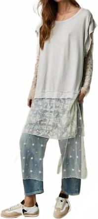 Free People Rock Steady Maxi Dress Moonrock Sheer Lace GBO1880
