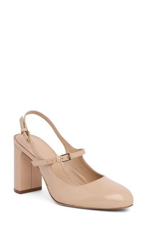 Cinq &agrave; Sept Lola Mary Jane Slingback Sandal in Beige at Nordstrom, Size 9.5Us