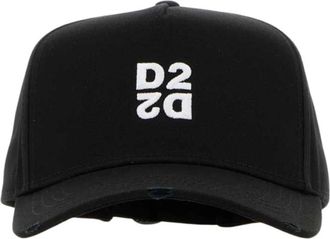 Dsquared2 Baseball Cap - Heren - Petten - Zwart - ONE Size - Katoen - Accessoires