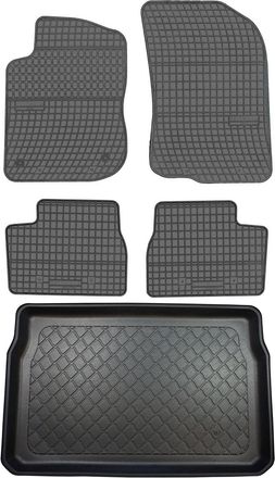 OEM Juego De Alfombrillas De Goma Para Coche Y Alfombrilla Para Maletero Peugeot 208 I Hatchback (de Marzo De 2012 A Mayo De 2019)