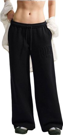 Nike (WMNS) Nike Studio Fleece Medium Weight Mid-Rise Wide-Leg Pants Total Black IU1156-001