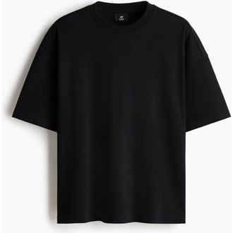 H&M Oversized Fit Interlock T-shirt in Black at Nordstrom, Size Xx-Large