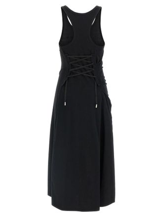 Alexander McQueen Corset-Back Jersey Dress - Black