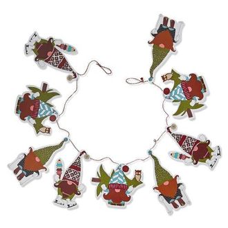 Tag Gnomies Garland Decorative Wall Banners Holiday Decor in Multicolored at Nordstrom