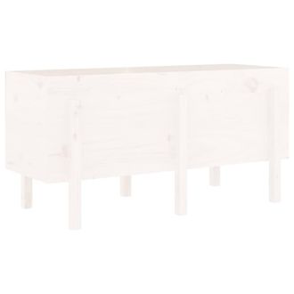 Berkfield Home Garden Raised Bed White 121x50x57 cm Solid Wood Pine | Size: 121 x 50 x 57 cm
