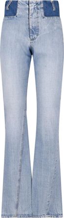 Maison Margiela High-Waisted Straight-Leg Jeans with Contrast Details