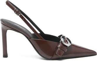 Coperni 95 mm leren pumps met hak - Bruin