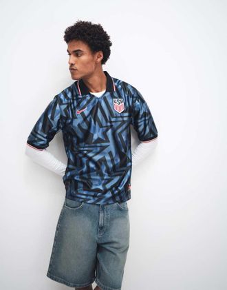 NIKE SPORTWEAR Nike - USA World Cup 26 - Maglia pesante blu navy con stampa r&eacute;tro