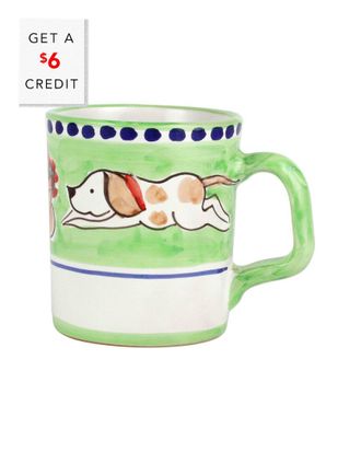 Vietri Vietri Campagna Cane Mug With $7 Credit