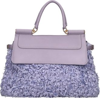 La Milanesa Faux Bont en Faux Leren Tas - Dames - Handtassen - Paars - ONE Size - Leer - Tassen