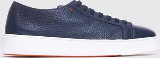 Santoni Sneakers stringate low top in pelle di vitello martellata