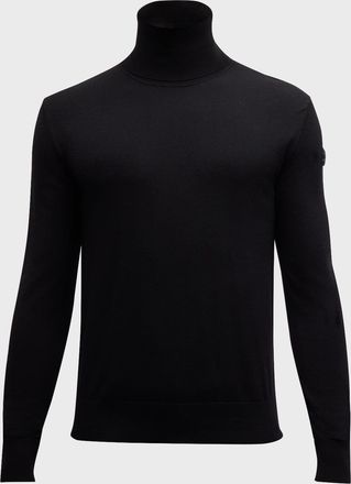 Moncler Men & apos;s Solid Wool Turtleneck Sweater