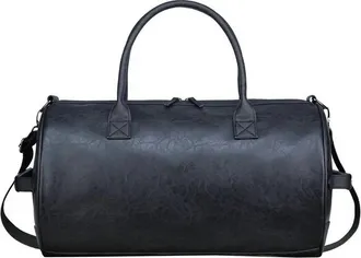PX Los Angeles Wesley Pu Leather Duffle Bag In Black