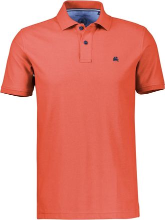 Lerros Poloshirt LERROS, Herren, Gr. XXL, vivid rot, Single Jersey, Obermaterial: 60% Baumwolle, 40% Polyester, unifarben, normal h&uuml;ftbedeckend, Rundhals, Sh