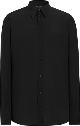Dolce & Gabbana Martini silk cr&ecirc;pe de chine shirt - Nero