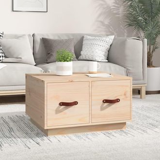 vidaXL Vidaxl - Mesa De Centro De Madera Maciza De Pino 60x53x35 Cm