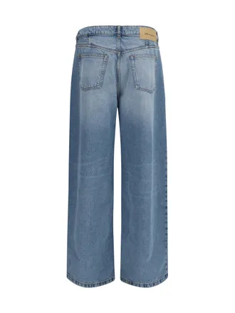 Ami Wide-Leg Cotton Jeans - Blue