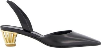 Ferragamo Schoenen met kooi hak en slingback - Dames - Pumps - Zwart - 35 EU - Leer - Schoenen