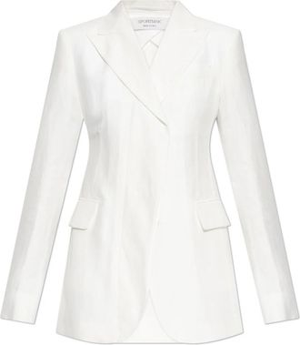 Sportmax Cera blazer - Dames - Blazers - Wit - S - Leer - Jassen