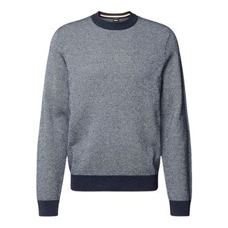 HUGO BOSS Truien & Vesten, Heren, Blauw, M, Wol, Maglia a girocollo