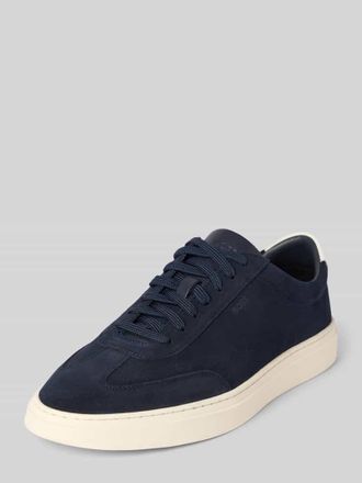 HUGO BOSS Low Top Sneakers aus Veloursleder Modell KIERAN_TENN_SDOXF in Marine, Gr&ouml;&szlig;e 43
