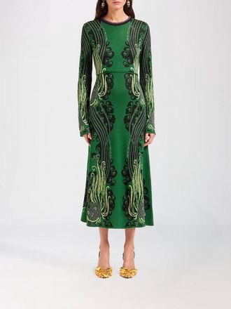 La DoubleJ Abito midi in maglia con motivo jacquard