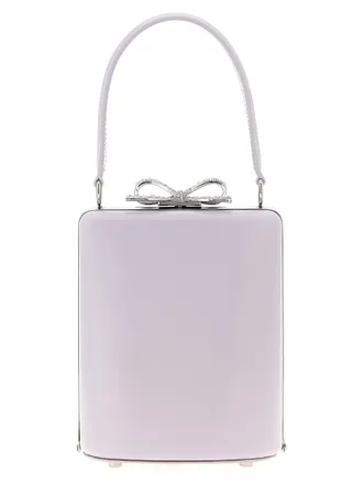 SELF-PORTRAIT ミニ ラタントートバッグ Cream Leather Mini Tote Bag – self-portrait