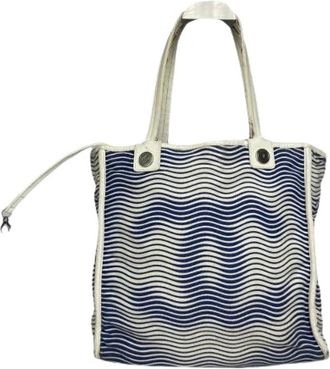 Chanel Pre-owned Cotton Tote Bag - Dames - Vintage Shopper - Wit - ONE Size - Katoen - Vintage