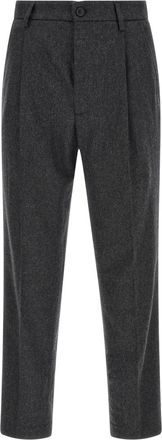 Department Five Grey Relaxed Pleated Pants
