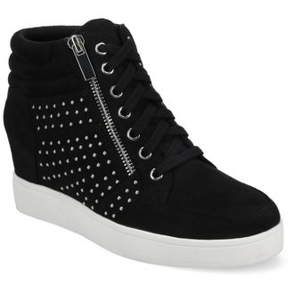 Journee Collection Womens Clarity High Top Wedge Sneaker