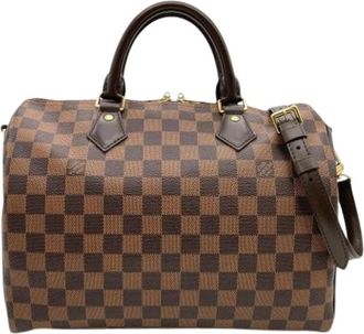 Louis Vuitton Pre-owned Damier Canvas Handbag - Dames - Vintage Handtas - Bruin - ONE Size - Vintage