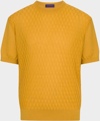 Stefano Ricci Men & apos;s Cashmere Short-Sleeve Crewneck Sweater