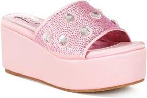 London Rag Meta Charts Wedge Sandal in Pink at Nordstrom Rack, Size 10